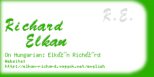 richard elkan business card